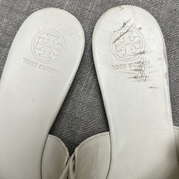 Tory Burch Sienna Flat Slide Mule Mestico in White - Picture 4 of 8